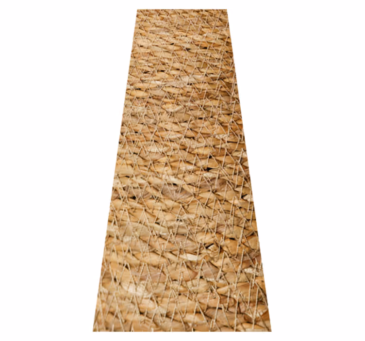 Tappeto vinile marrone stile legno vimini chiaro - TenStickers