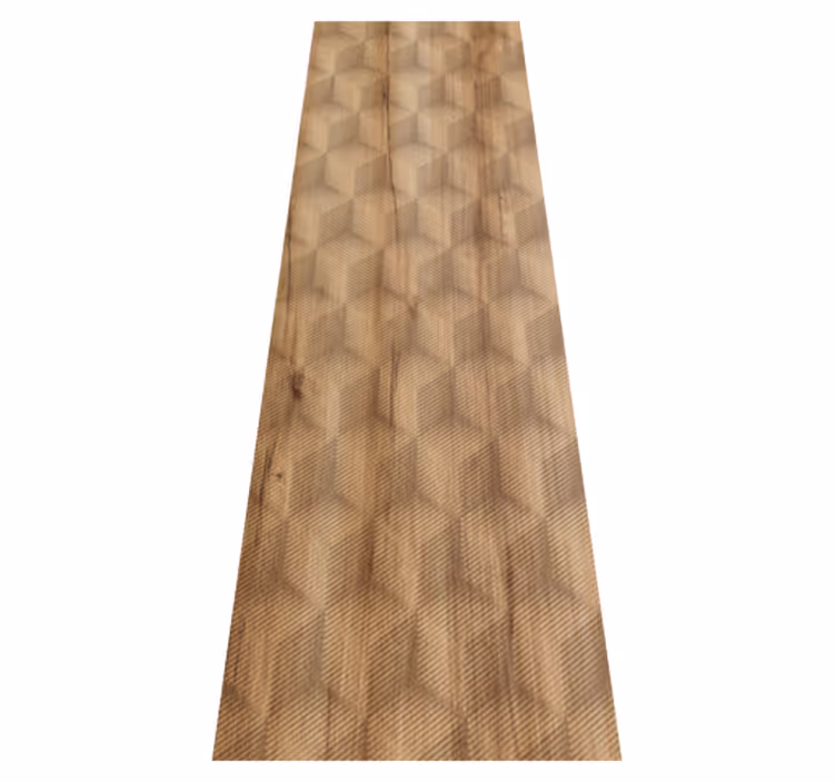 Tappeto vinile marrone motivo a diamante rovere - TenStickers
