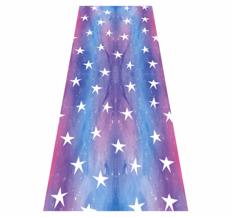 Tappeto vinile viola texture cosmos viola con stelle - TenStickers