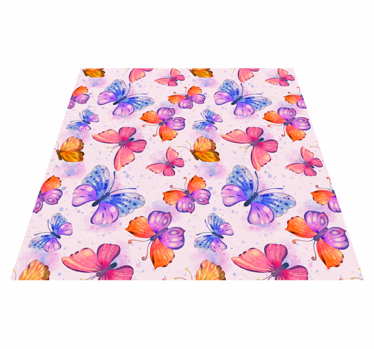 Tappeto vinile viola acquerello colorato - TenStickers