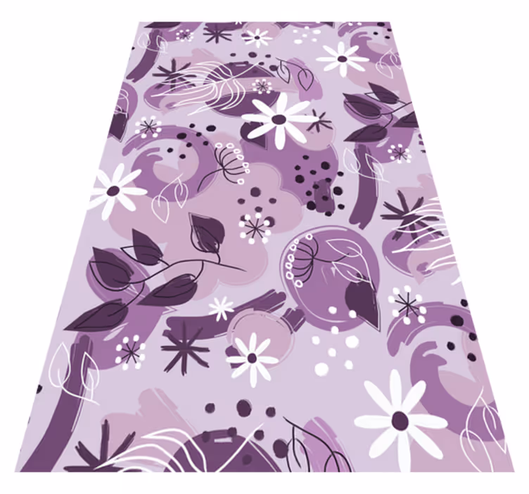 Tappeto vinile viola fiori viola diversi - TenStickers