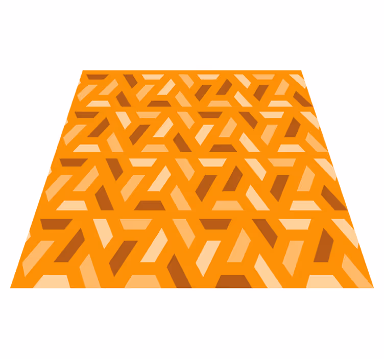 Tappeto vinile arancione tonalità arancioni geometriche - TenStickers