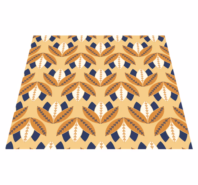 Tappeto vinile arancione stile geometrico - TenStickers