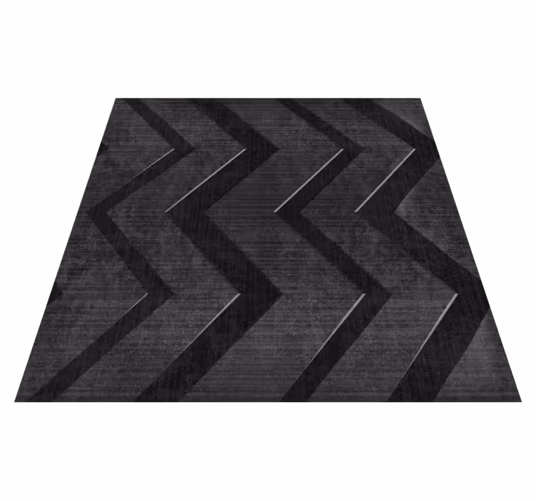 Tappeto vinile nero strisce in acciaio nero - TenStickers