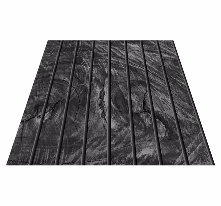 Tappeto vinile nero assi di legno - TenStickers