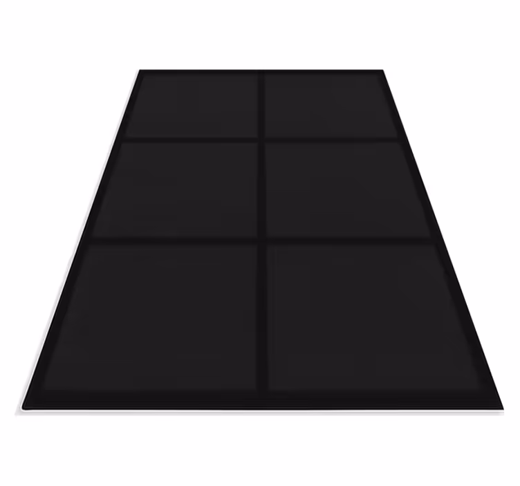 Tappeto vinile nero motivo blocchi moderni - TenStickers