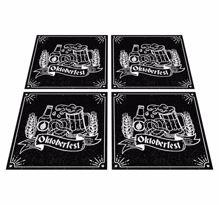 Tappeto vinile nero birra fredda con nome - TenStickers