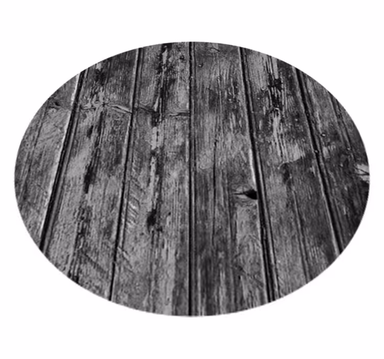 Tappeto vinile nero a motivo legno grigio - TenStickers