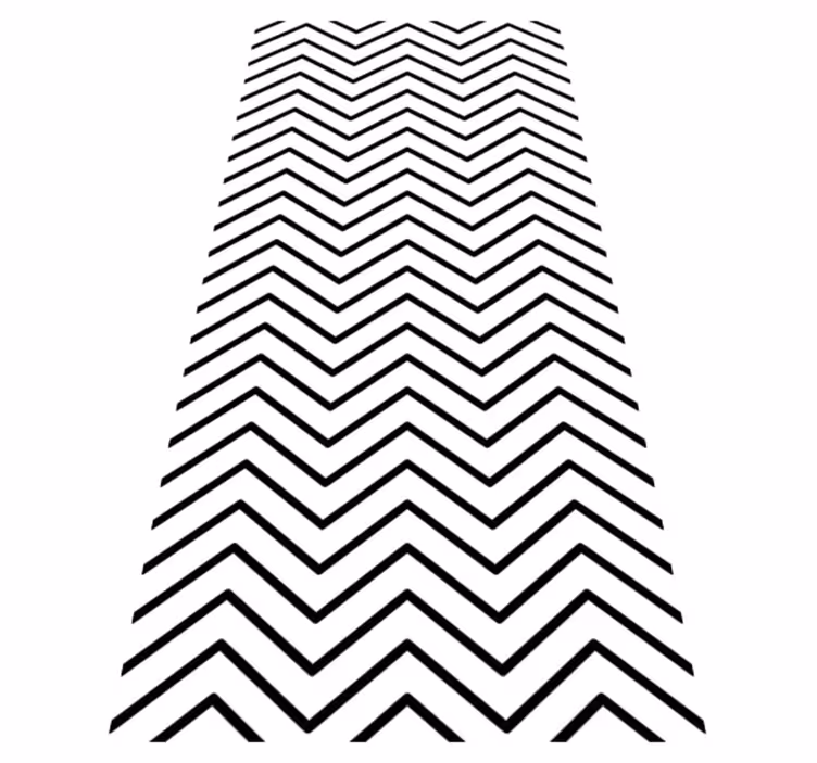 Tappeto vinile nero motivo a linee varie - TenStickers