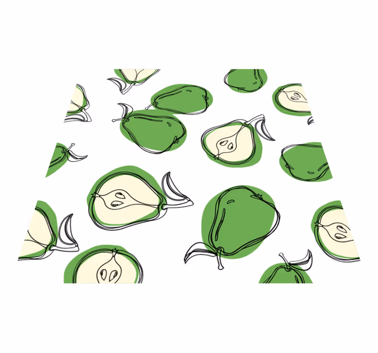 Tappeto vinile verde adesivi per piastrelle cucina - TenStickers