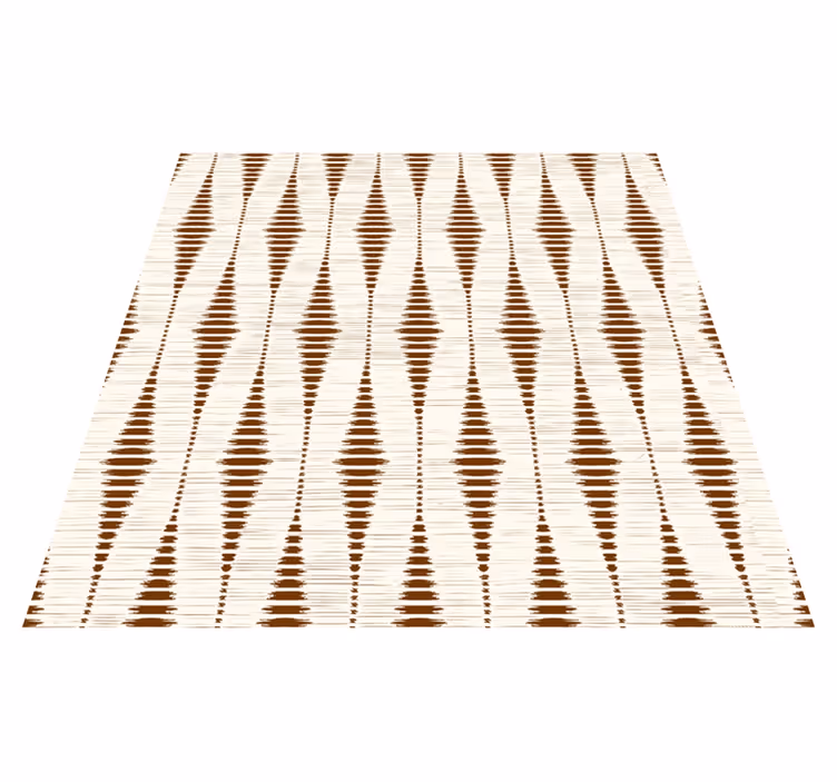 Tappeto vinile esterno marrone cioccolato ikat - TenStickers