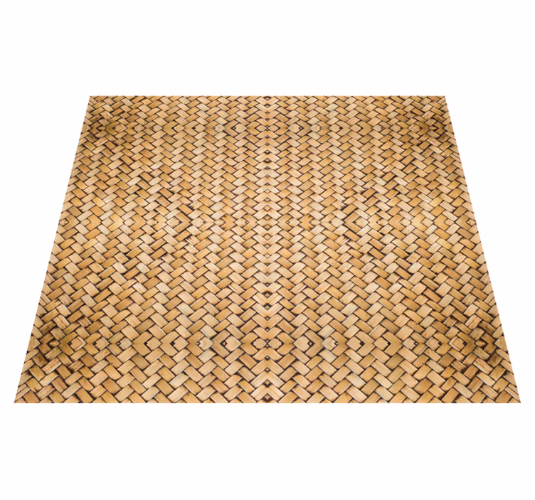 Tappeto vinile esterno effetto intrecciato bamboo - TenStickers