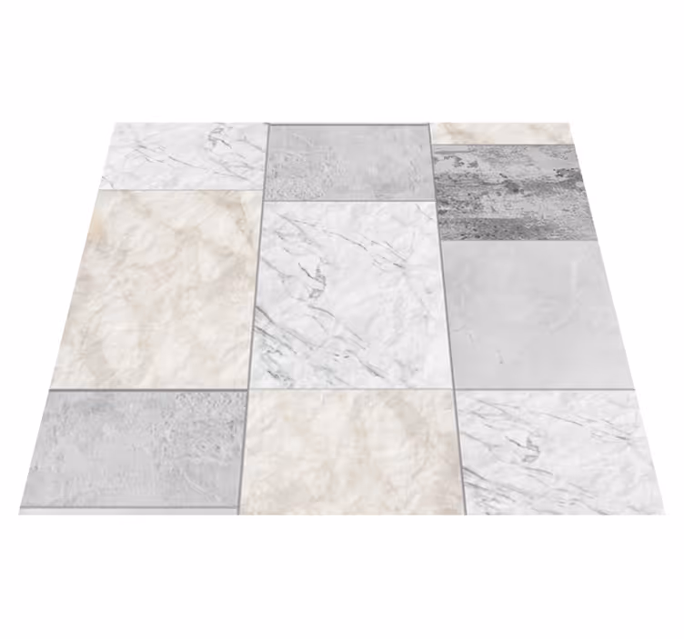 Tappeto vinile esterno design a quadrati - TenStickers