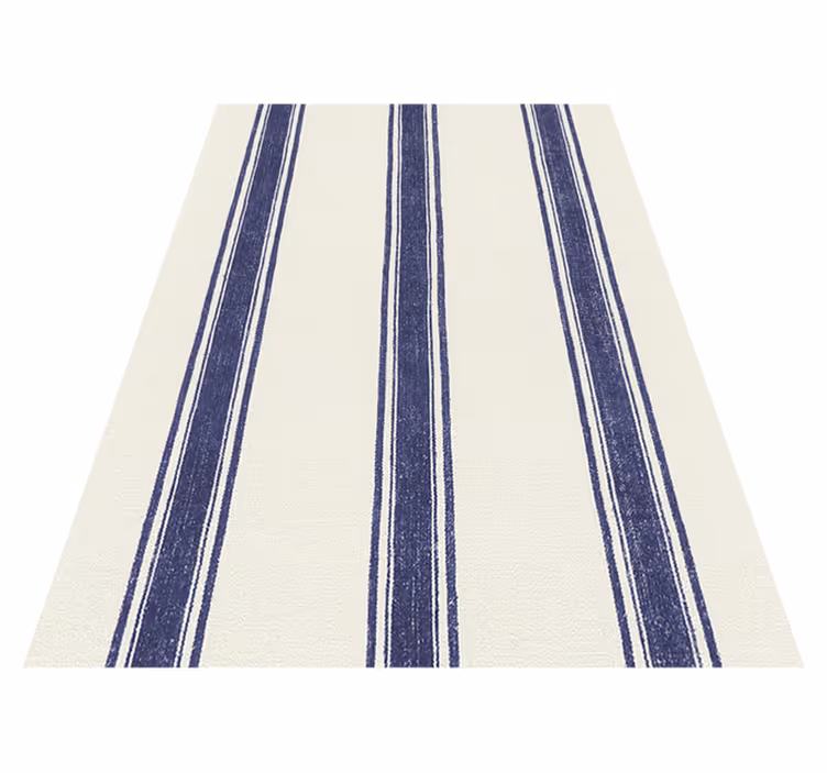 Tappeto vinile esterno righe verticali blu navy - TenStickers