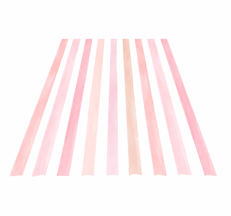 Tappeto vinile esterno strisce verticali rosa acquerello - TenStickers