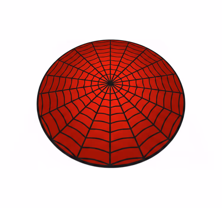 Tappeto vinile rosso ragnatela - TenStickers