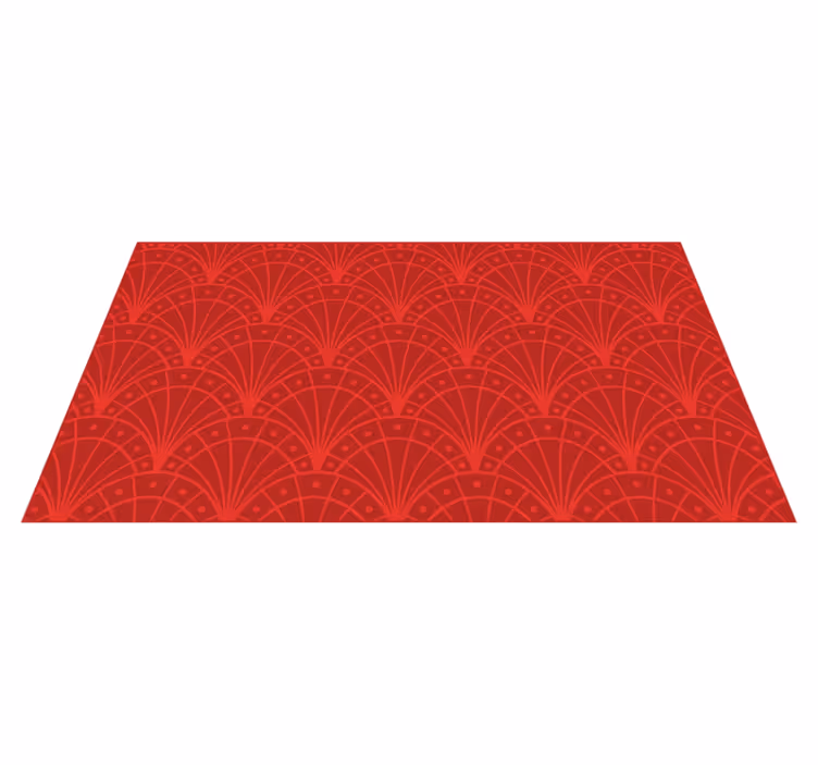 Tappeto vinile rosso e elegante arte déco - TenStickers