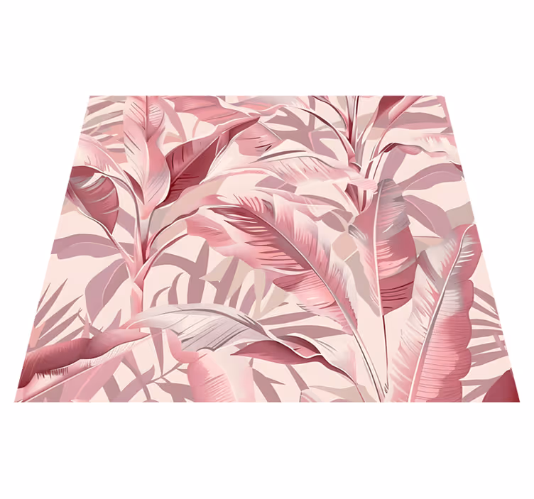 Tappeto vinile rosa foresta pluviale - TenStickers