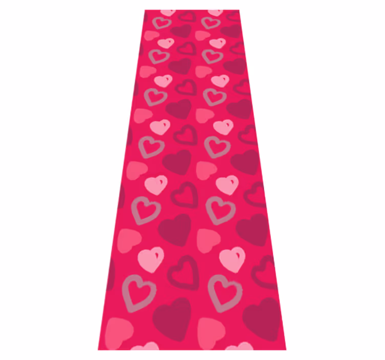 Tappeto vinile rosa cuori fucsia - TenStickers
