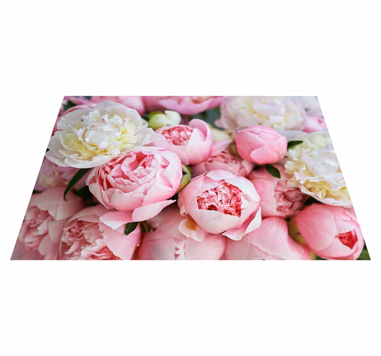 Tappeto vinile rosa bouquet di rose rosa - TenStickers