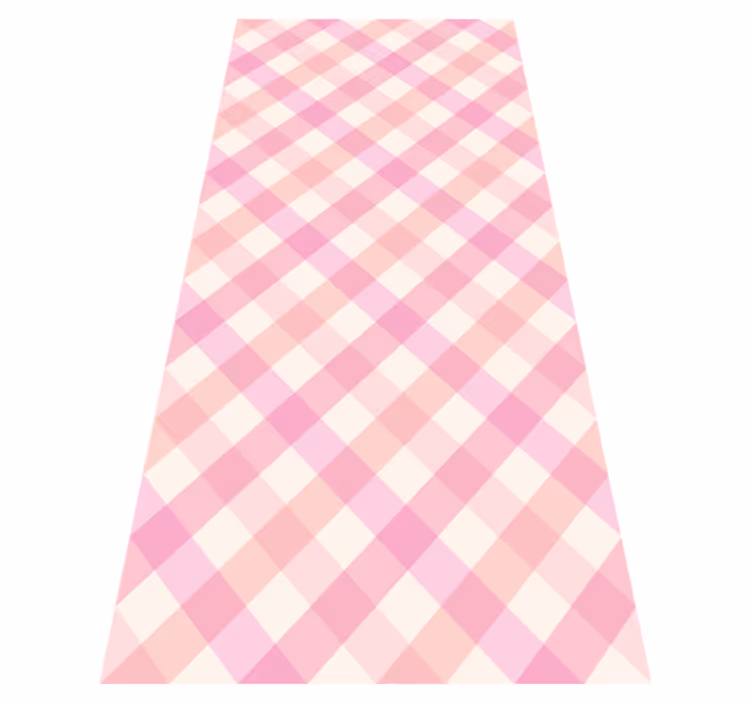 Tappeto vinile rosa a quadri rosa - TenStickers