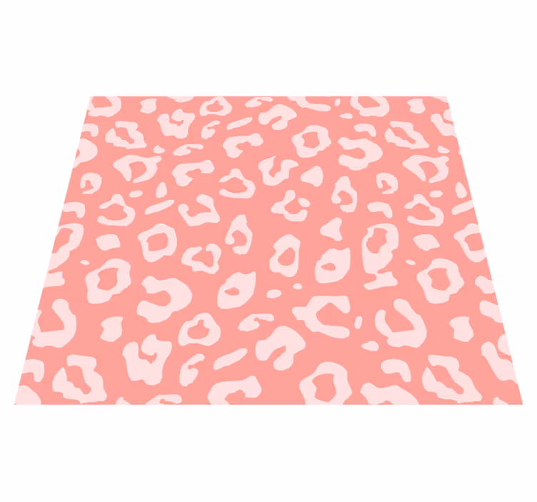 Tappeto vinile rosa effetto pelle di leopardo - TenStickers