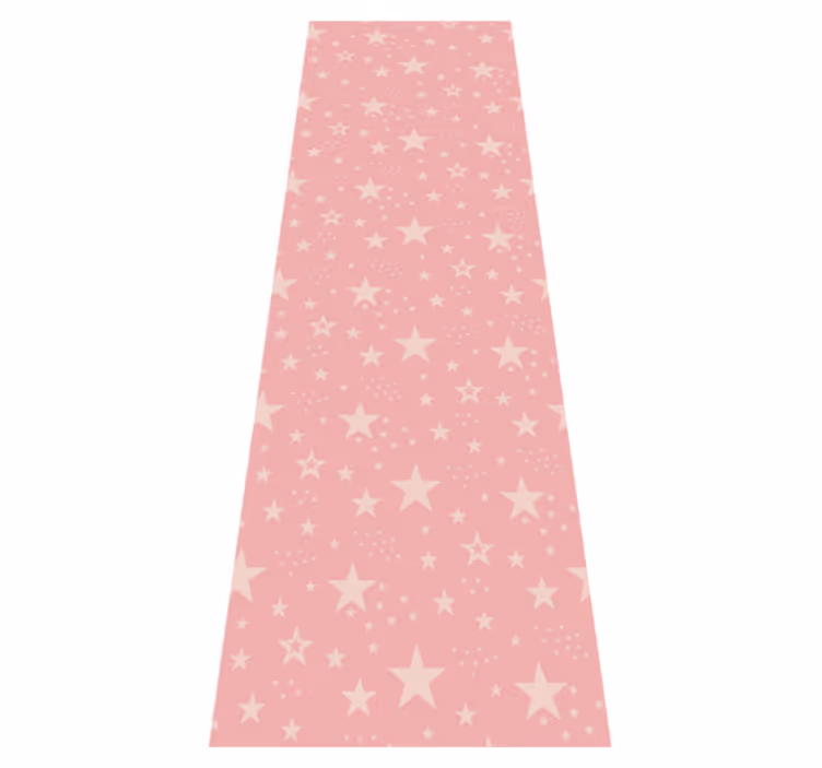 Tappeto vinile rosa stelle rosa su fondo rosa scuro - TenStickers