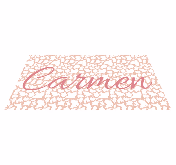 Tappeto in vinile con nome stampa animalier personalizzata - TenStickers