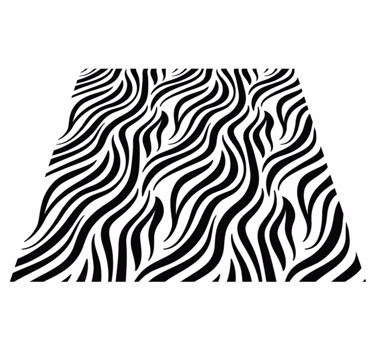 Tappeto in pvc stampa animale motivo a strisce zebrate - TenStickers