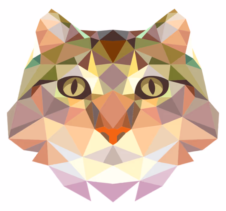 Tappeto di vinile animali felino geometrico - TenStickers
