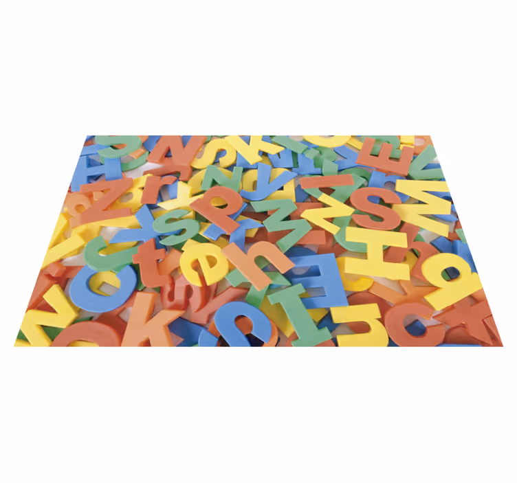 Tappeto vinile alfabeto superficie di gioco colorata - TenStickers