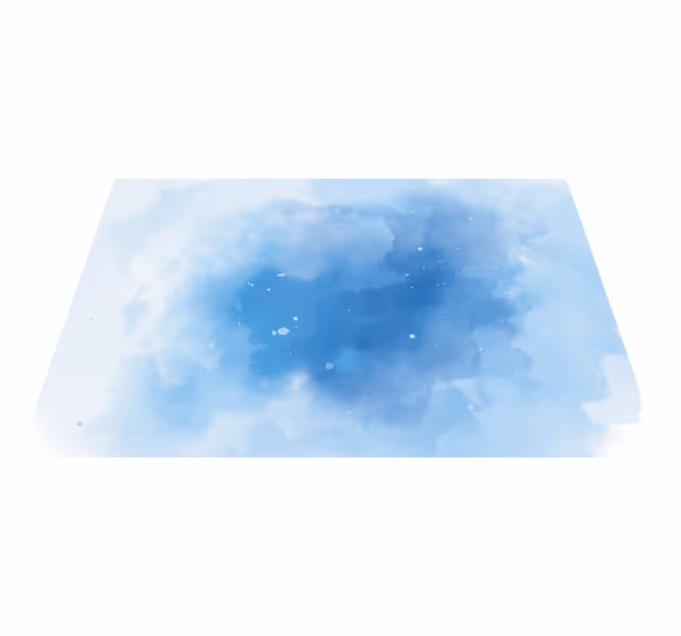 Tappeto in pvc minimalista acquerello blu minimalista - TenStickers