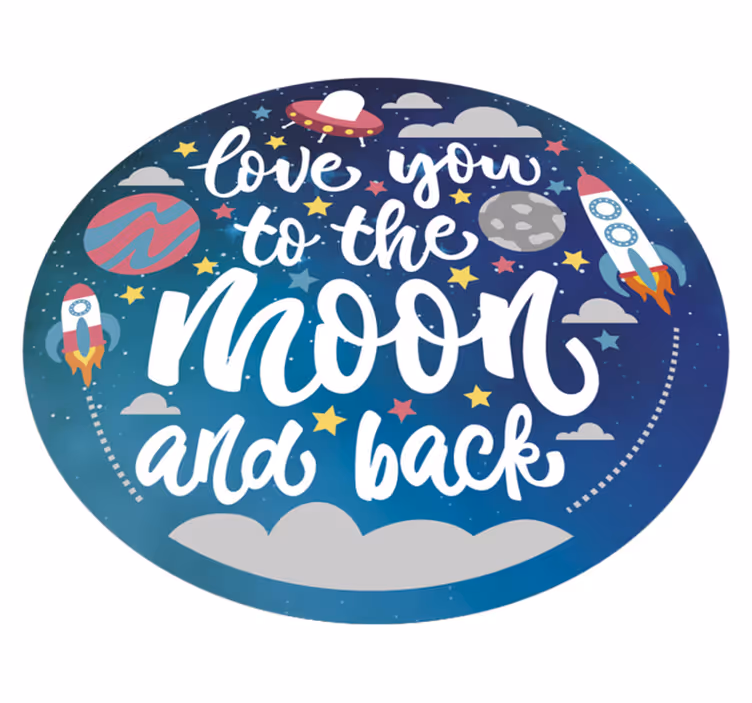 Tappeto vinile frase design circolare celestiale - TenStickers