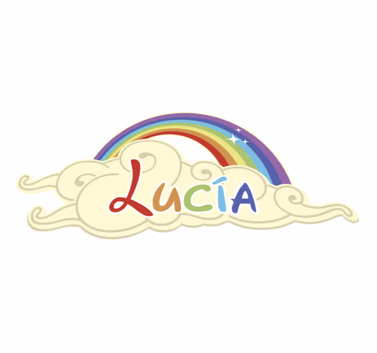 Tappeto vinile bebé design personalizzato nuvola arcobaleno - TenStickers