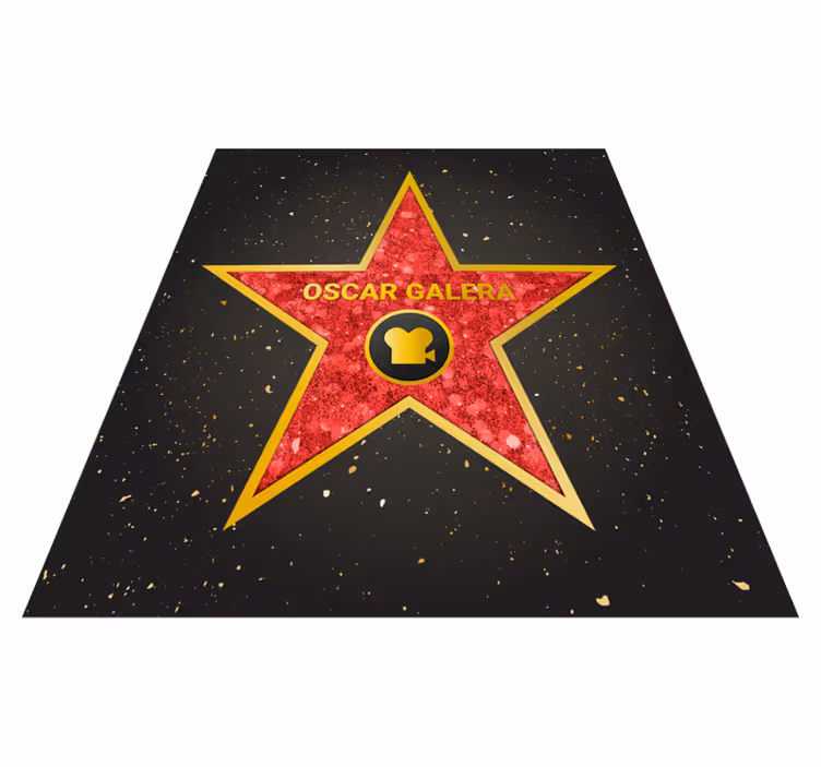 Tappeto pvc stella hollywood personalizzabile - TenStickers