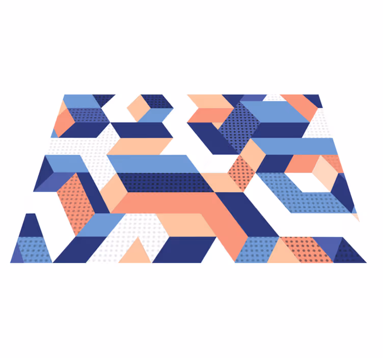 Tappeto vinile geometrico armonia del motivo geometrico - TenStickers