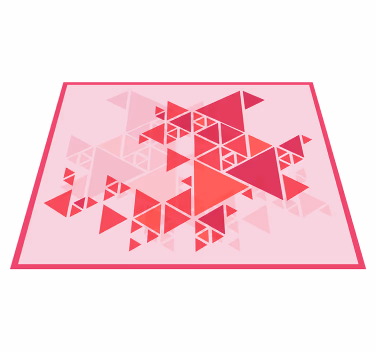Tappeto vinile geometrico triangoli rosa sovrapposti - TenStickers