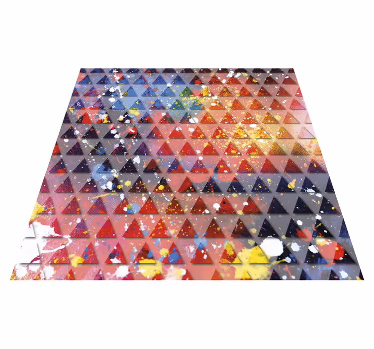 Tappeto vinile geometrico mosaico triangolare astratto - TenStickers