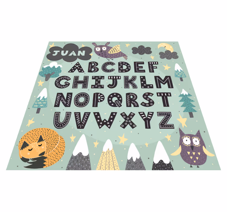 Tappeto vinile con nome decorazione alfabetica - TenStickers