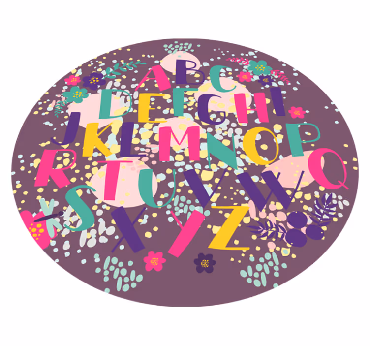 Tappeto vinile alfabeto disco educativo alfabetico - TenStickers