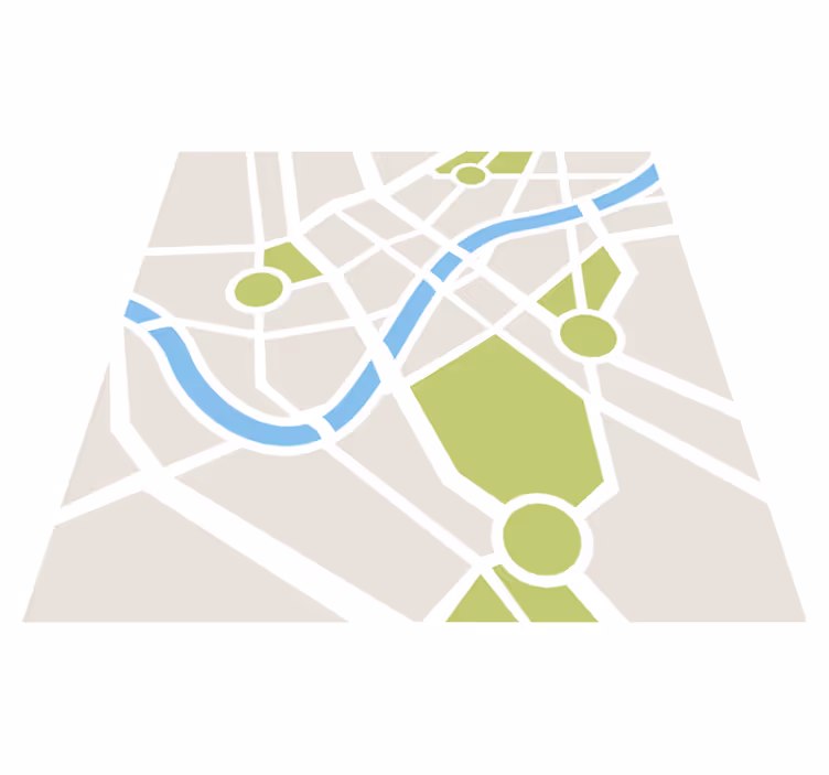 Tappeto vinile per bambini mappa della città parco giochi - TenStickers