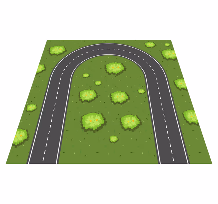 Tappeto vinile per bambini carreggiata giocosa - TenStickers