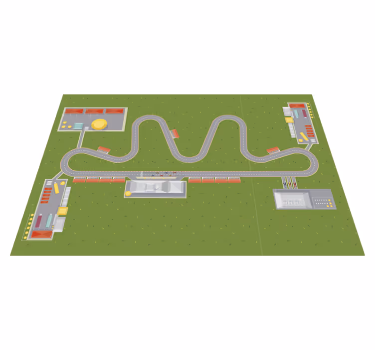 Tappeto vinile strade mappa stradale giocosa - TenStickers