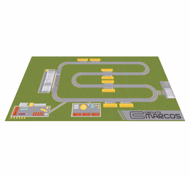 Tappeto vinile con nome parco giochi della pista - TenStickers