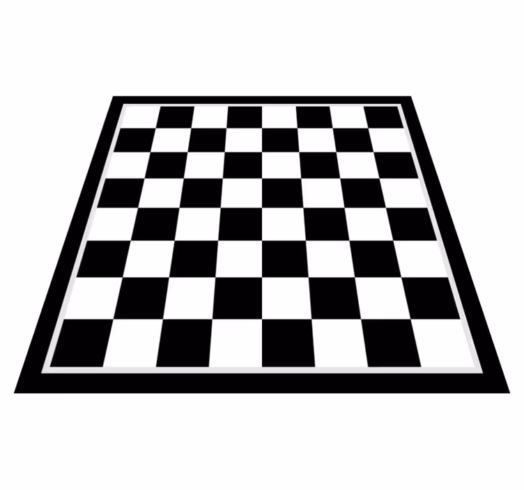 Tappeto vinile geometrico motivo a scacchiera - TenStickers