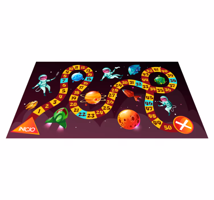 Tappeto vinile giochi gioco di avventure spaziali - TenStickers