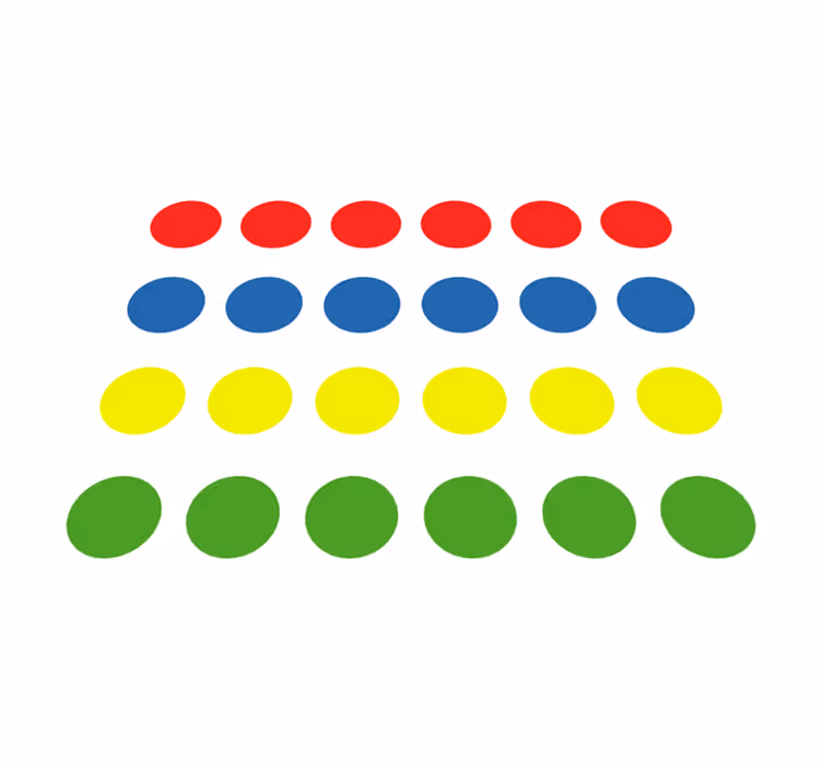 Tappeto vinile per bambini gioco di punti colorati - TenStickers