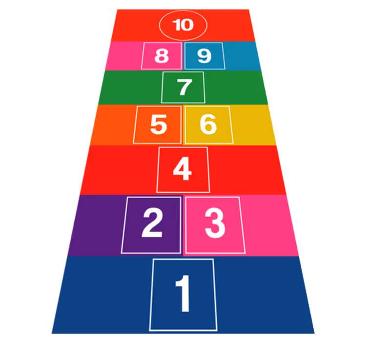 Tappeto vinile giochi campana colorata - TenStickers