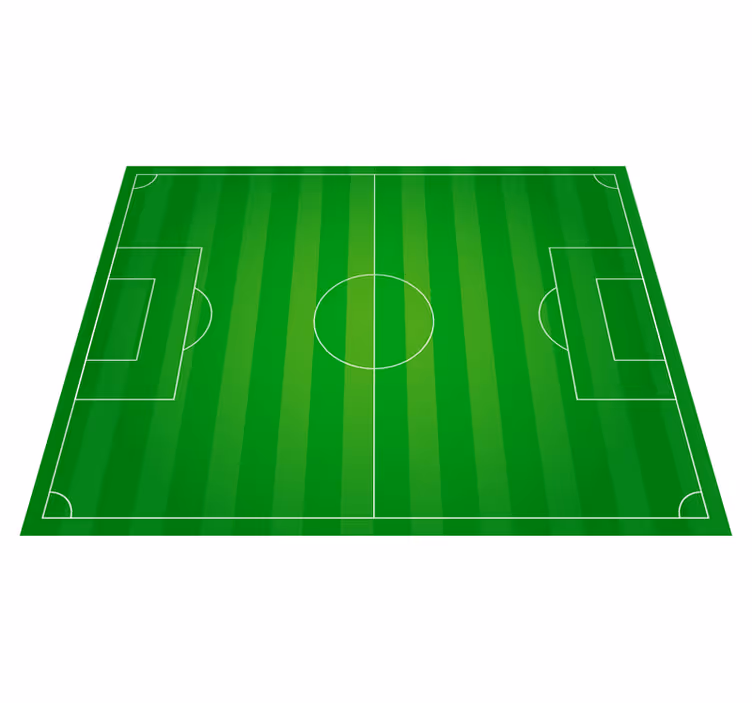 Tappeto vinile giochi concetto di campo da calcio - TenStickers