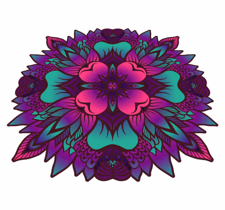 Tappeto vinile Mandala disegno mandala - TenStickers